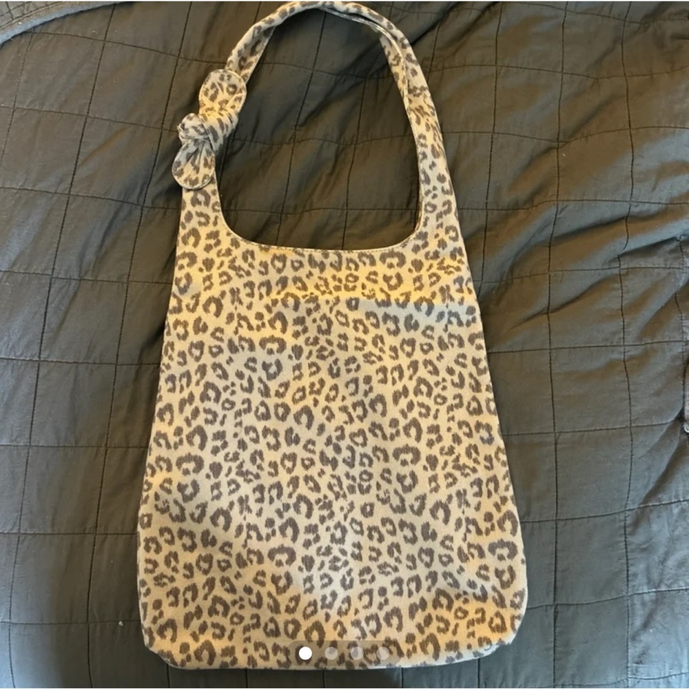 GAP Brown Tan Shoulder Bag with Leopard Print